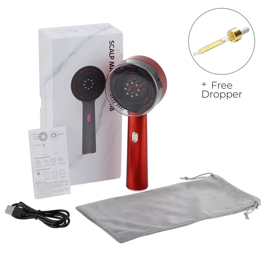 Zulfeinn Z3S - 3 in 1 Hair Growth Scalp Massager with Red Light Therapy