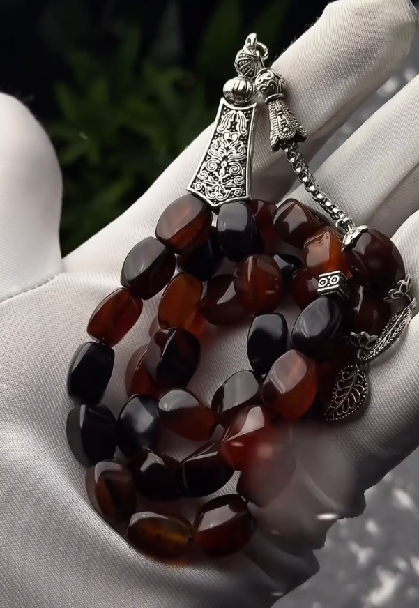 REAL Sulaimani Agate Aqeeq Islamic Prayer  Tesbih