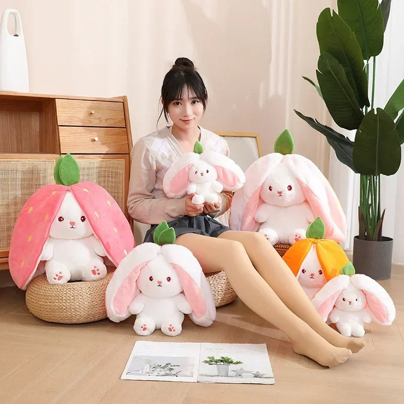 Cute Strawberry Rabbit Plush Bunny